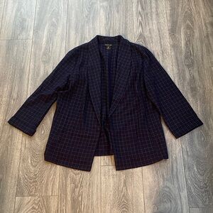 Rachel Zoe - Navy Checkered Blazer - Size L